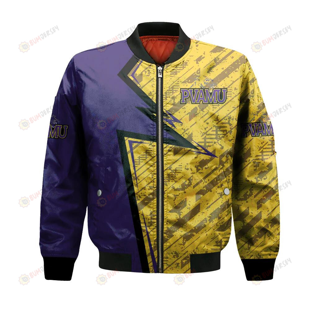 Prairie View A&M Panthers Bomber Jacket 3D Printed Abstract Pattern Sport