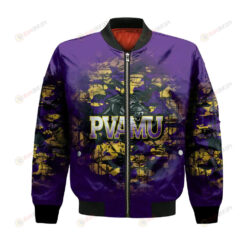 Prairie View A&M Panthers Bomber Jacket 3D Printed Camouflage Vintage