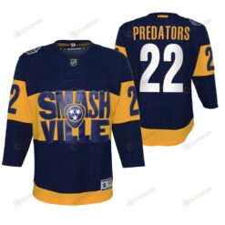 Predators 2022 Stadium Series Youth Navy Primegreen Jersey Jersey