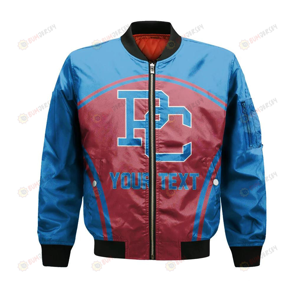 Presbyterian Blue Hose Bomber Jacket 3D Printed Custom Text And Number Curve Style Sport