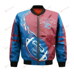 Presbyterian Blue Hose Bomber Jacket 3D Printed Flame Ball Pattern