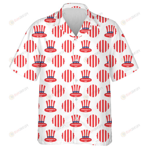 Presidents Day In USA Patriotic Uncle Sam Hat Card Hawaiian Shirt