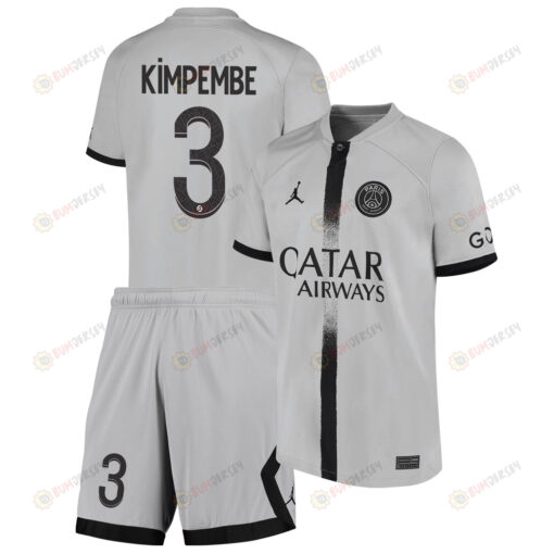 Presnel Kimpembe 3 Paris Saint-Germain Away Kit 2022-23 Youth Jersey - Black