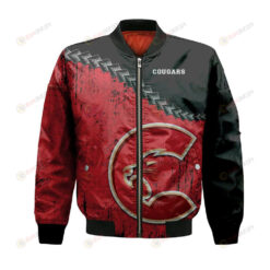 Prince George Cougars Bomber Jacket 3D Printed Grunge Polynesian Tattoo