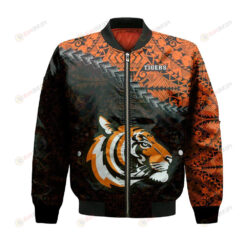 Princeton Tigers Bomber Jacket 3D Printed Grunge Polynesian Tattoo