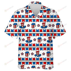 Proud Elements For July 4th In The National Colors Hawaiian Shirt