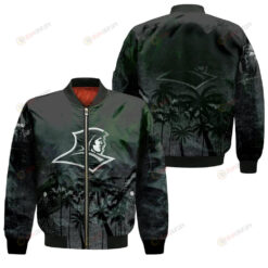 Providence Friars Bomber Jacket 3D Printed Coconut Tree Tropical Grunge