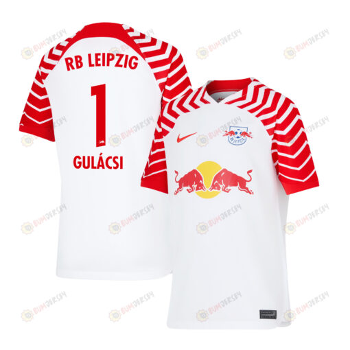 P?ter Gul?csi 1 RB Leipzig 2023/24 Home YOUTH Jersey - White/Red