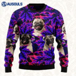 Pug Leaves Ugly Sweaters For Men Women Unisex
