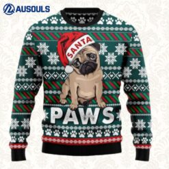 Pug Santa Paws Ugly Sweaters For Men Women Unisex