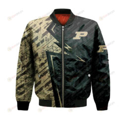 Purdue Boilermakers Bomber Jacket 3D Printed Abstract Pattern Sport