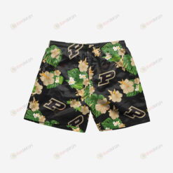 Purdue Boilermakers Floral Hawaiian Men Shorts Swim Trunks - Print Shorts