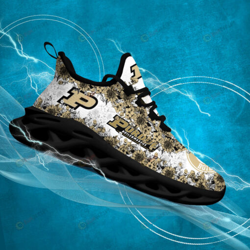 Purdue Boilermakers Logo Flower Pattern 3D Max Soul Sneaker Shoes