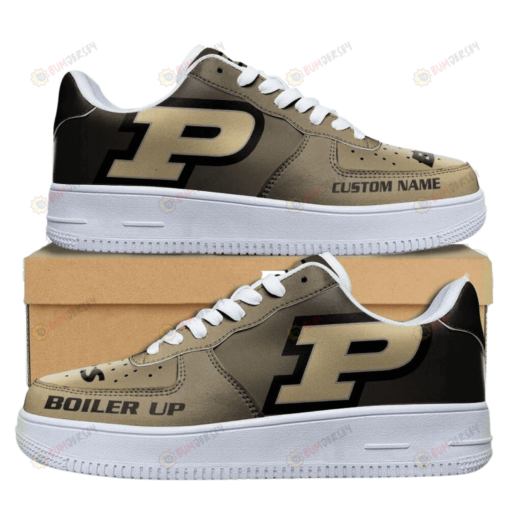 Purdue Boilermakers Logo Pattern Custom Name Air Force 1