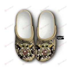 Purdue Boilermakers Logo Splash Baby Yoda Pattern Crocband Clog Comfortable Water Shoes - AOP Clog