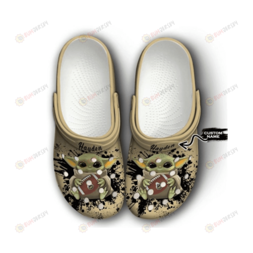 Purdue Boilermakers Logo Splash Baby Yoda Pattern Crocband Clog Comfortable Water Shoes - AOP Clog