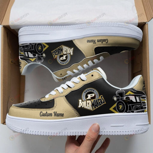 Purdue Boilermakers Mascot Team Logo Custom Name Air Force 1 Shoes