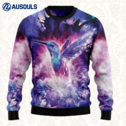 Purple Hummingbird Ugly Sweaters For Men Women Unisex
