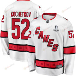 Pyotr Kochetkov 52 Carolina Hurricanes Stanley Cup 2023 Playoffs Patch Away Breakaway Men Jersey - White