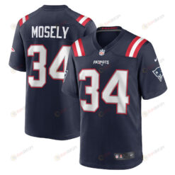 Quandre Mosely 34 New England Patriots Game Men Jersey - Navy