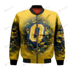 Queens Golden Gaels Bomber Jacket 3D Printed Camouflage Vintage