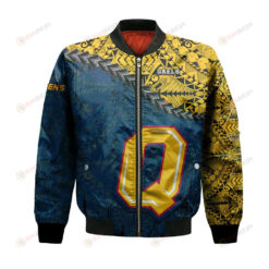 Queens Golden Gaels Bomber Jacket 3D Printed Grunge Polynesian Tattoo