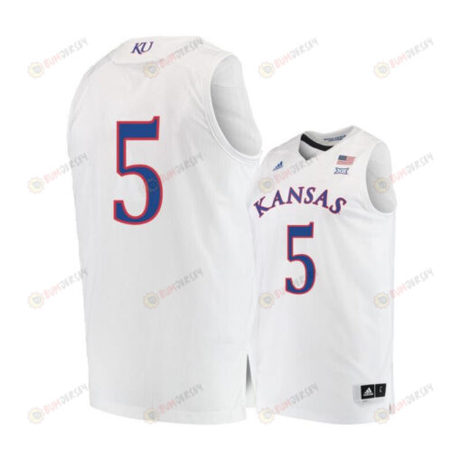 Quentin Grimes 5 Kansas Jayhawks Basketball Men Jersey - White