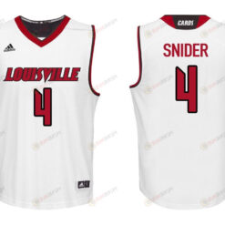 Quentin Snider 4 Louisville Cardinals College Basketball Men Jersey - White
