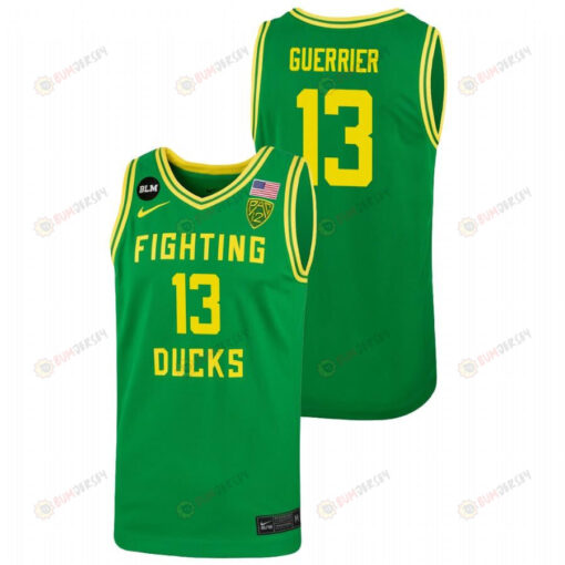 Quincy Guerrier 13 Oregon Ducks 2022 Throwback Jersey College Basketball Green