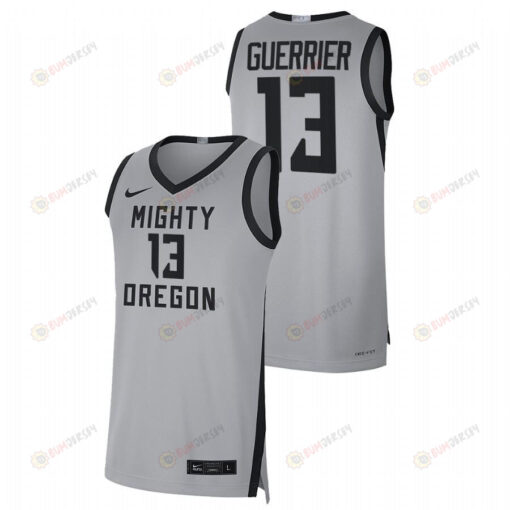 Quincy Guerrier 13 Oregon Ducks Mighty Limited Men Jersey College Basketball Grey