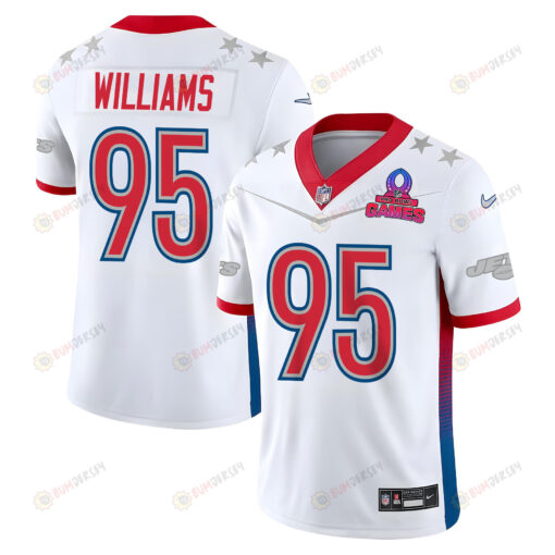 Quinnen Williams 95 Jets Pro Bowl 2023 Patch Men Jersey - White