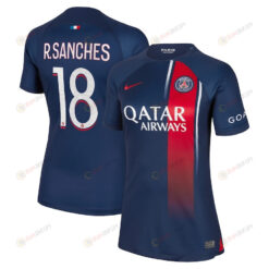 R.Sanches 18 Paris Saint-Germain Women 2023/24 Home Jersey - Navy