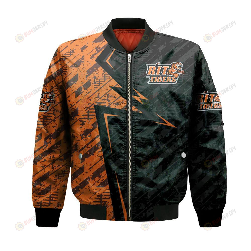 RIT Tigers Bomber Jacket 3D Printed Abstract Pattern Sport