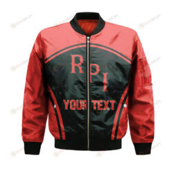 RPI Engineers Bomber Jacket 3D Printed Custom Text And Number Curve Style Sport