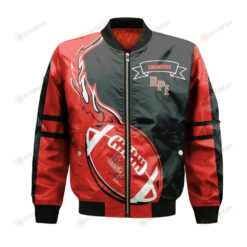 RPI Engineers Bomber Jacket 3D Printed Flame Ball Pattern