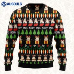 Rabbit Christmas Symbols Ugly Sweaters For Men Women Unisex