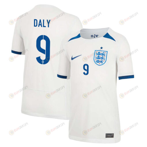 Rachel Daly 9 England 1 Star Women's National Team 2023-24 World Cup Home Jersey