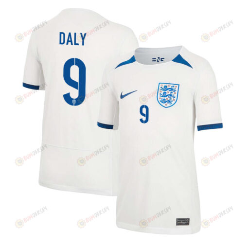 Rachel Daly 9 England Women's National Team 2023-24 World Cup Home Jersey