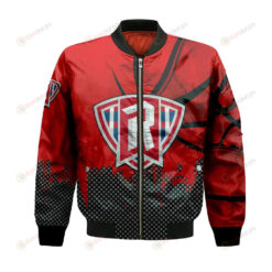 Radford Highlanders Bomber Jacket 3D Printed Basketball Net Grunge Pattern