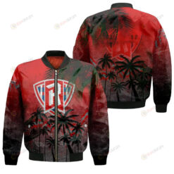 Radford Highlanders Bomber Jacket 3D Printed Coconut Tree Tropical Grunge