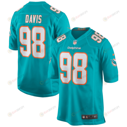 Raekwon Davis 98 Miami Dolphins Game Men Jersey - Aqua