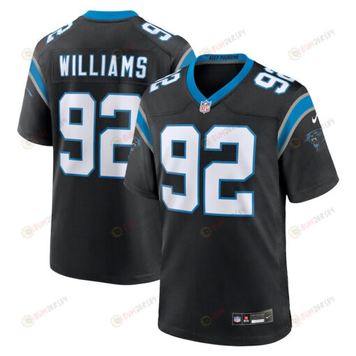 Raequan Williams 92 Carolina Panthers Team Game Men Jersey - Black