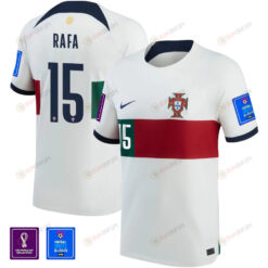 Rafa Silva 15 FIFA World Cup Qatar 2022 Patch Portugal National Team - Away Youth Jersey