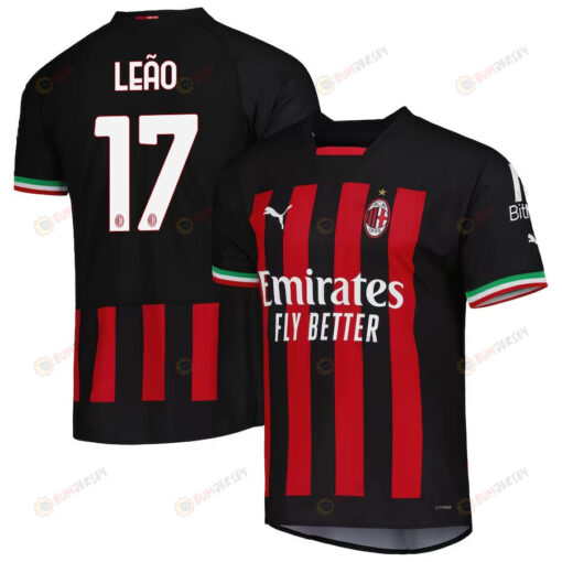 Rafael Le?o 17 AC Milan 2022/23 Home Men Jersey - Black/Red