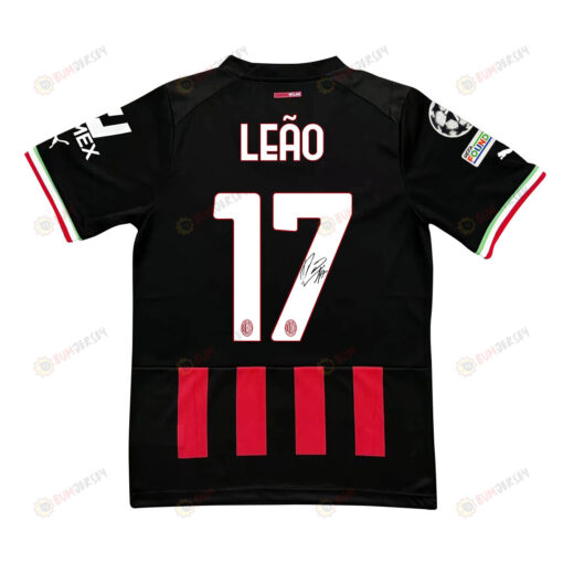 Rafael Le?o 17 Signed AC Milan 2022/23 Home Men Jersey - Red/Black