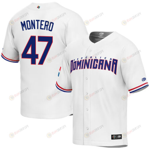 Rafael Montero 47 Dominican Republic Baseball 2023 World Baseball Classic Jersey - White