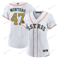 Rafael Montero 47 Houston Astros 2023 Women Jersey - White/Gold