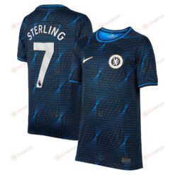 Raheem Sterling 7 Chelsea 2023/24 Away YOUTH Jersey - Navy