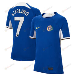 Raheem Sterling 7 Chelsea 2023/24 Home YOUTH Jersey - Blue