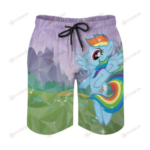 Rainbow Dash Hawaiian Shorts Summer Shorts Men Shorts - Print Shorts